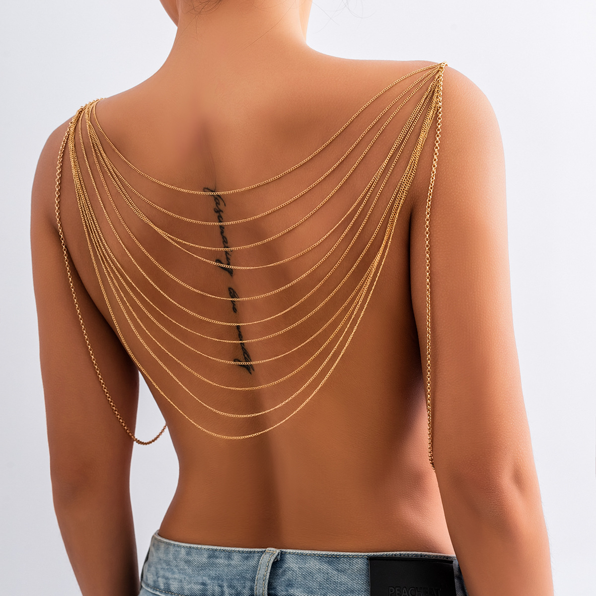 Body Jewelry Chest - คลาสสิก Multi Layered พู่ Body CHAIN