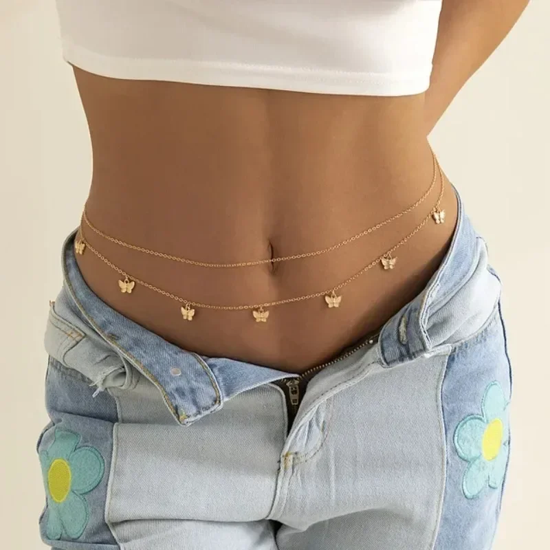 Body Jewelry Bulk - ใหม่ Charm เซ็กซี่ Double Layer Butterfly