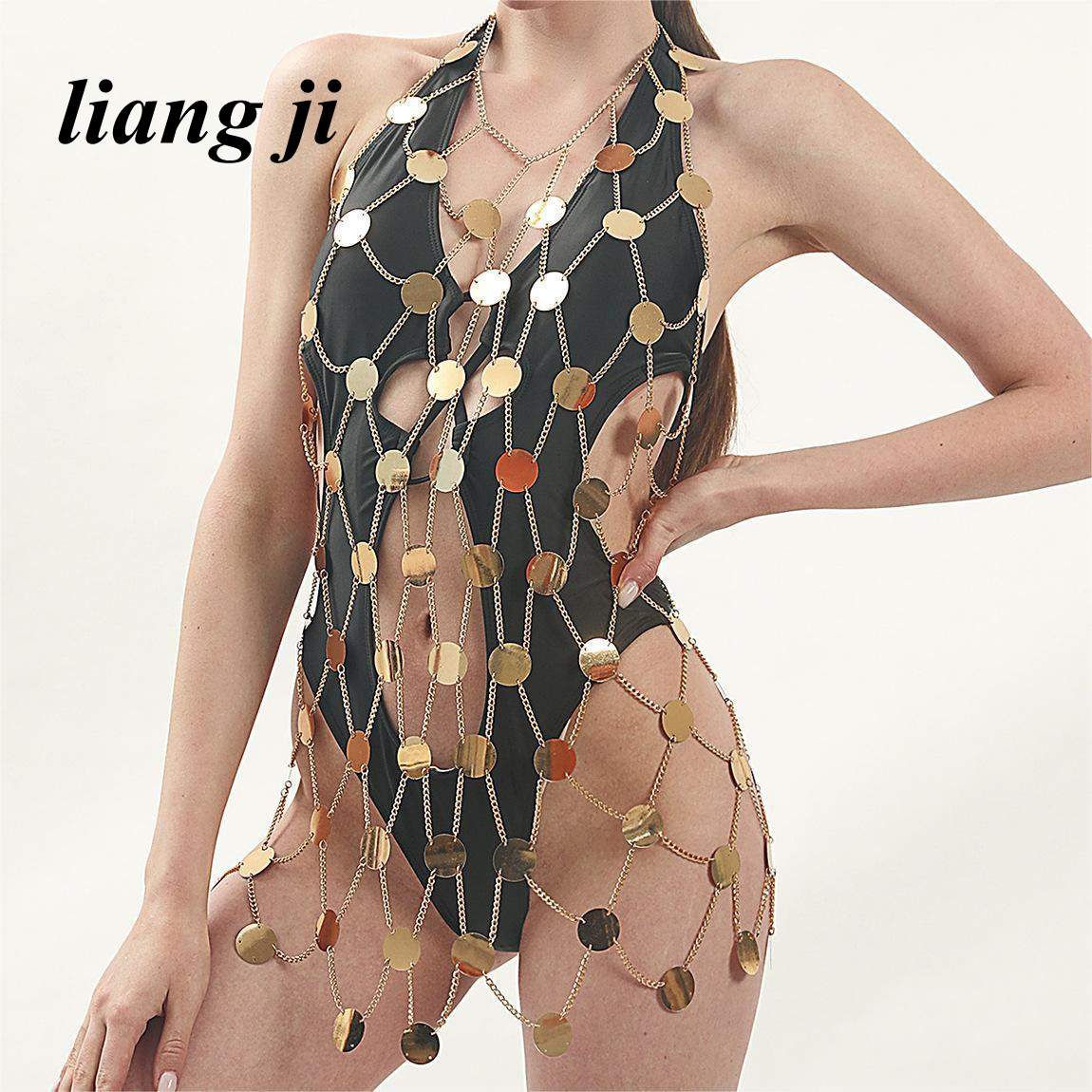 Body Jewelry Metal Types - เครื่องประดับร่างกายเซ็กซี่ประเภทวงกลมตารางหน้าอกโซ่บิกินี่สลิงกระโปรงโซ่ชุดชั้นในโซ่ยุโรปและอเมริกาแฟชั่นชุดชายหาด