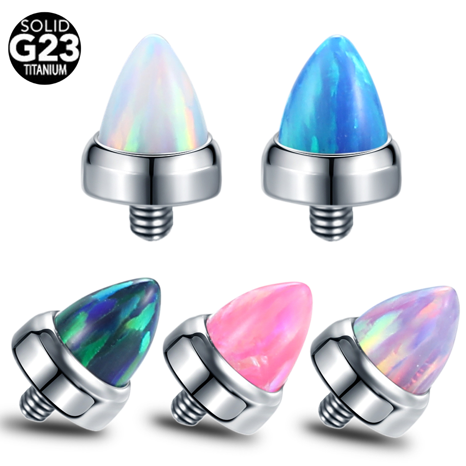 Rook Curved Barbell - 1PC ไทเทเนี่ยม Claw Set โอปอล Bullet