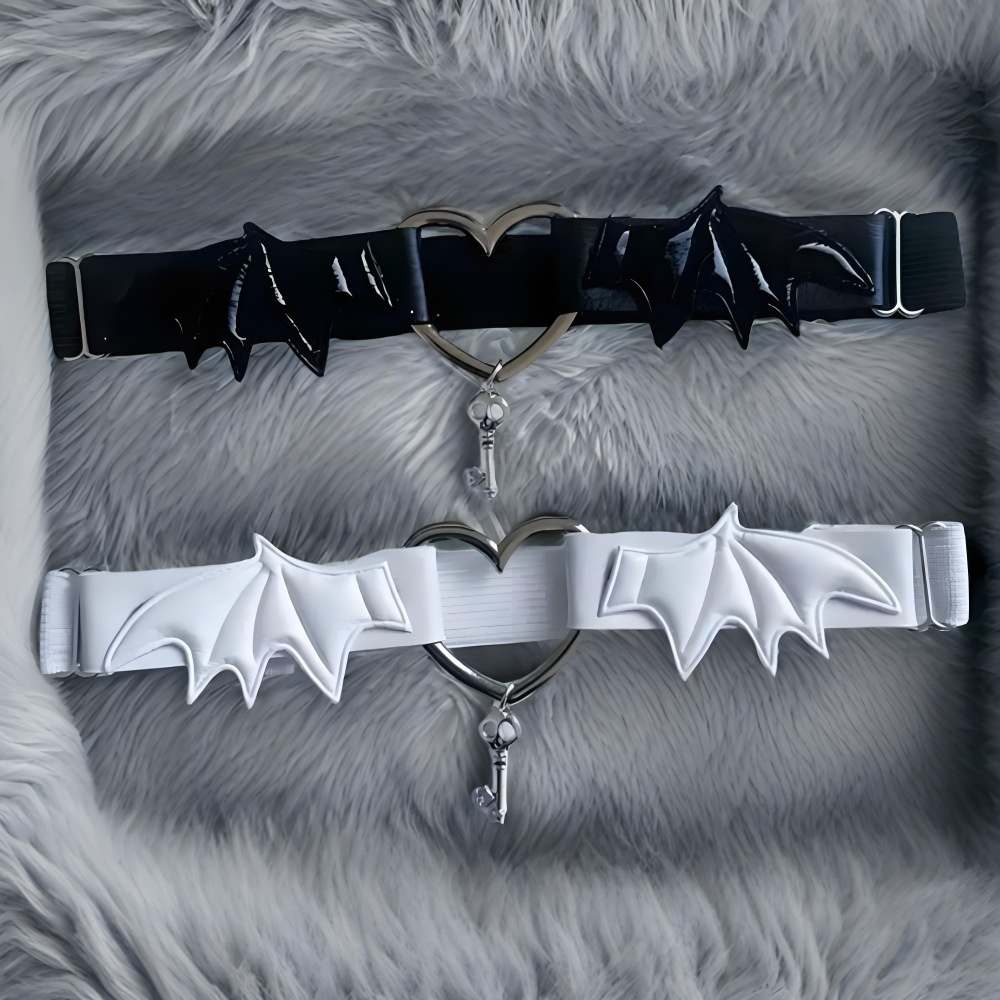 Body Jewelry Bulk - Gothic Harajuku หัวใจสีดําปีกขา Garter ปรับเครื่องประดับอุปกรณ์เสริมเซ็กซี่ต้นขาสบายแฟชั่น Legwear