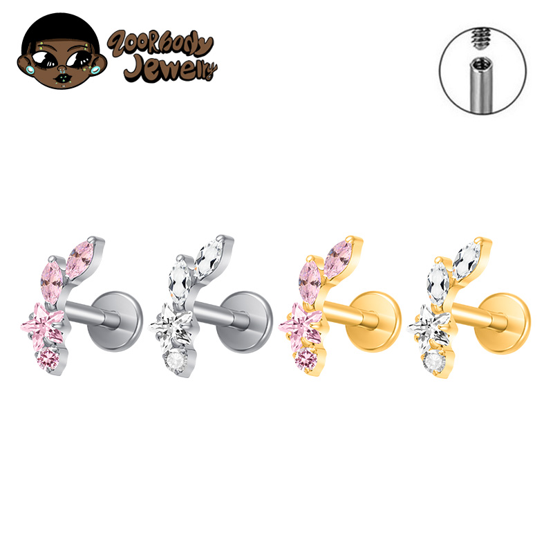 ASTM F136 ไทเทเนียม Constellat - Zoor Body Jewelry บทวิจารณ์และราคา
