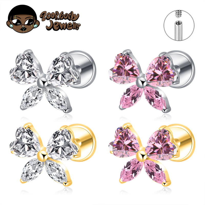 ต่างหู ASTM F136 ไทเทเนียมรูปห - Zoor Body Jewelry บทวิจารณ์และราคา