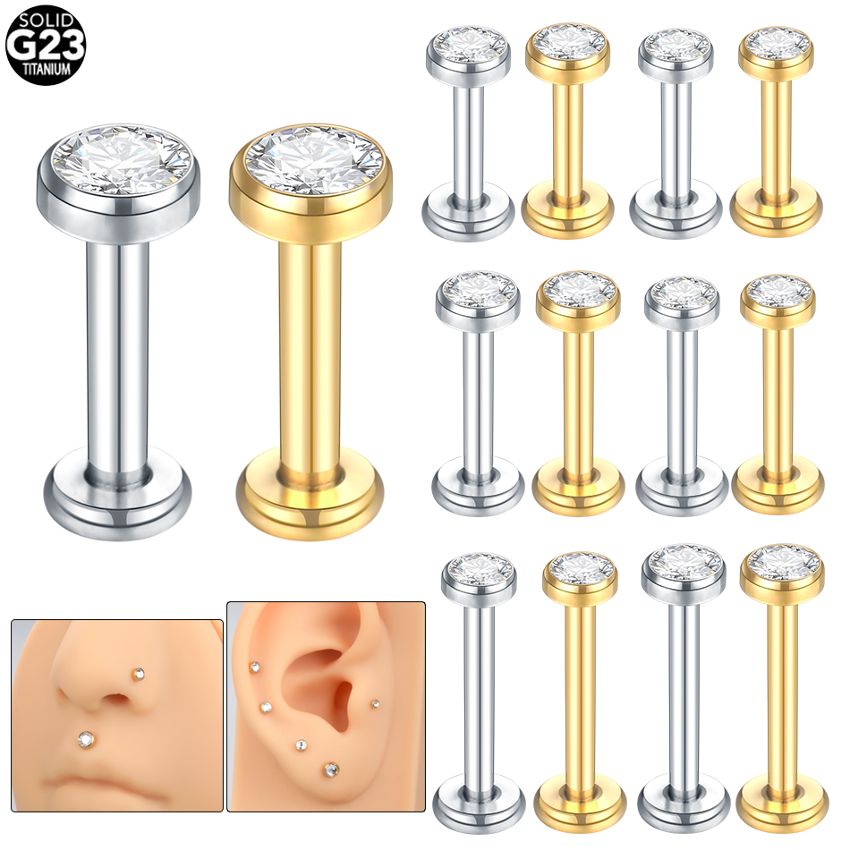 10ชิ้นเจาะห่วงไทเทเนียม G23 16 - Body Jewelry Lip Ring บทวิจารณ์และราคา