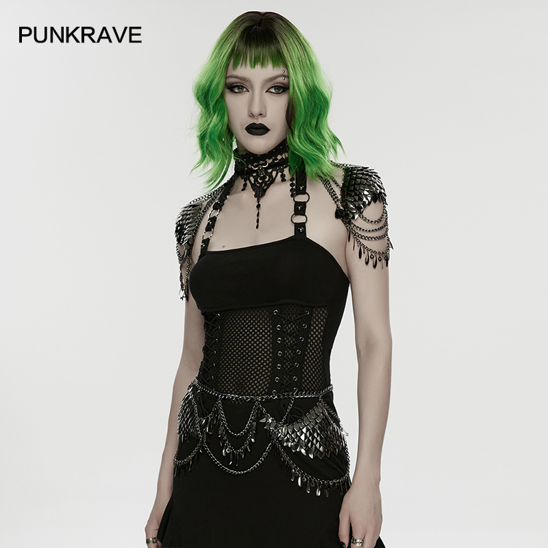 PUNK RAVE โซ่คาดเอวโลหะผสมอะลู - Body Jewelry Metal Types บทวิจารณ์และราคา