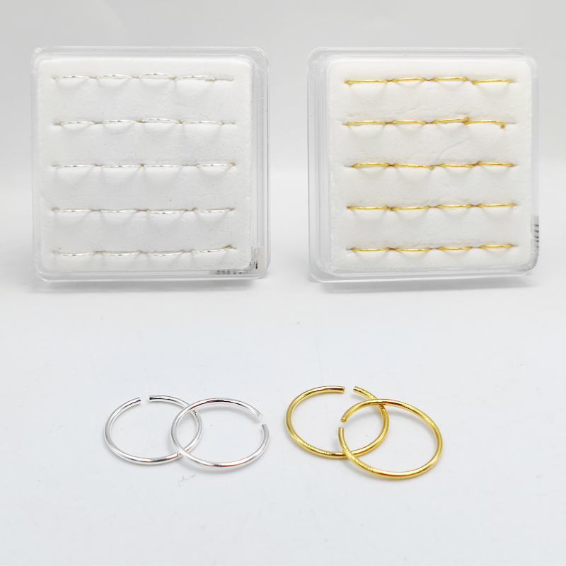 925เงินสเตอร์ลิงแหวนจมูก Hoop  - Body Jewelry Lip Ring บทวิจารณ์และราคา