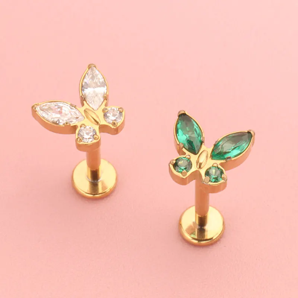 ต่างหูแบบติดหูทรงสตัด รุ่น F13 - Zoor Body Jewelry บทวิจารณ์และราคา
