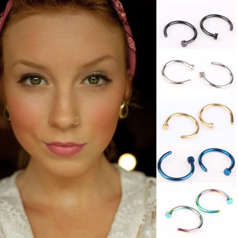6 ชิ้น/ล็อต เครื่องประดับพังก์ - Body Jewelry Lip Ring บทวิจารณ์และราคา