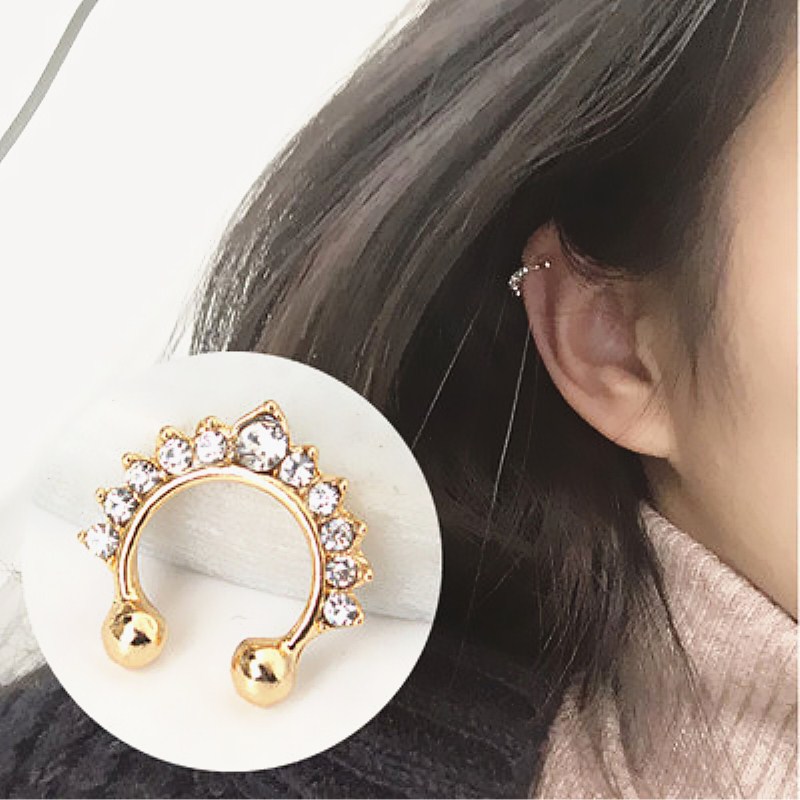 1ชิ้นที่หนีบจมูกรูปตัวยูห่วงจม - Body Jewelry Ear Piercing บทวิจารณ์และราคา