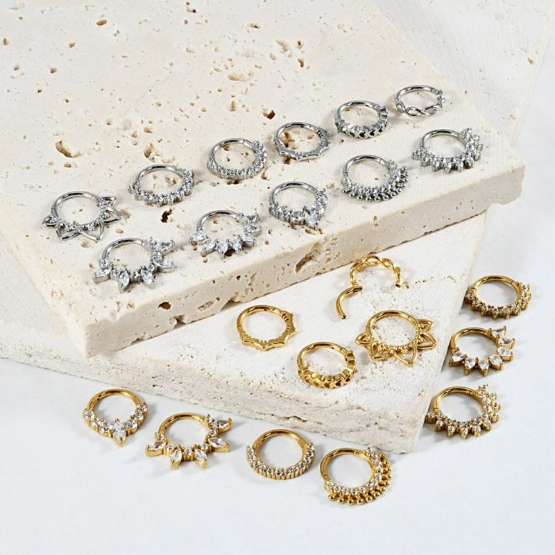 31BB แหวนกระดูกอ่อนหูจมูกคริสต - Body Jewelry Ear Piercing บทวิจารณ์และราคา