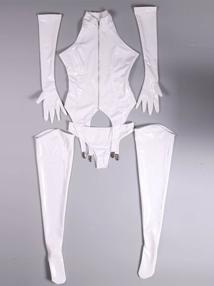 4ชิ้น/เซ็ตดูเปียก PVC Catsuit  - Body Jewelry Waterproof บทวิจารณ์และราคา