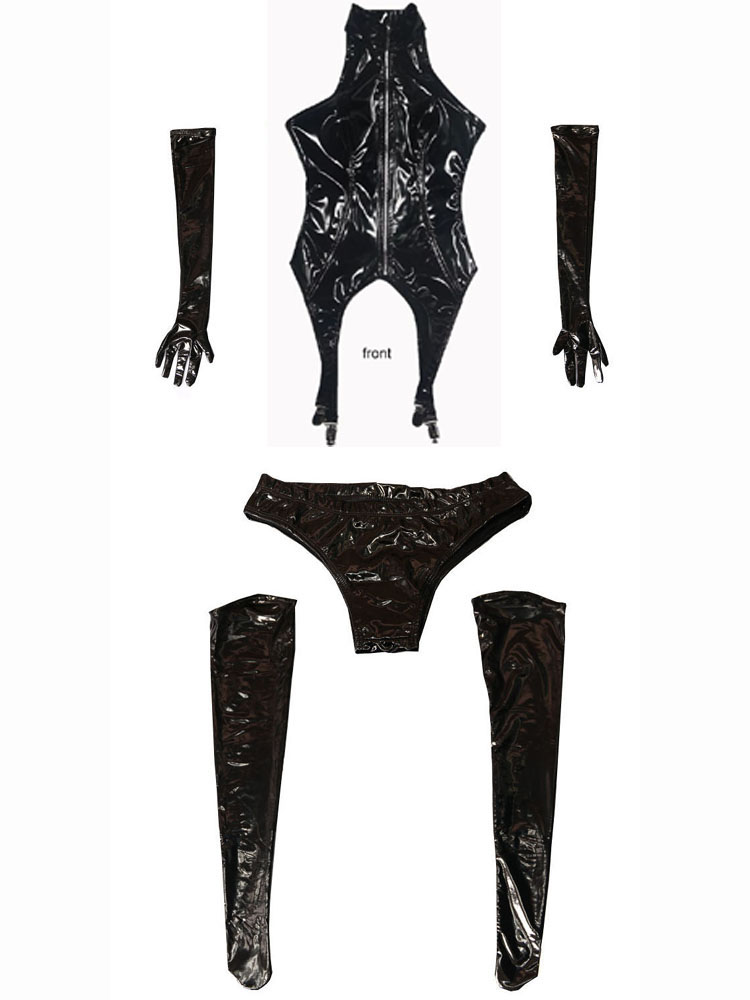 4ชิ้น/เซ็ตดูเปียก PVC Catsuit  - Body Jewelry Waterproof บทวิจารณ์และราคา