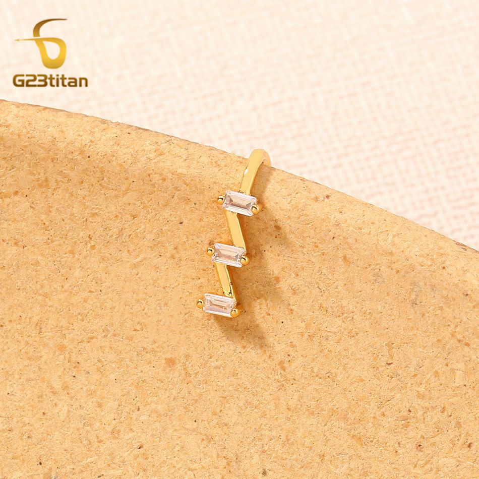 1ชิ้นแหวนเจาะจมูกปลอมคลิปทองแด - Body Jewelry Ear Piercing บทวิจารณ์และราคา