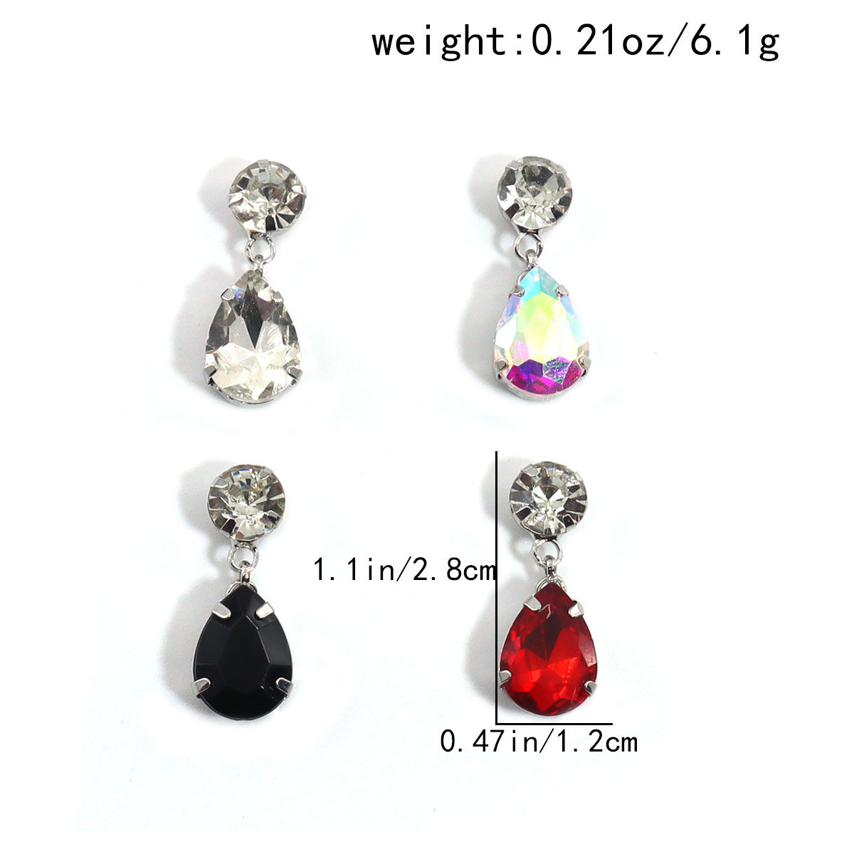 แหวนสะดือแบบหยดน้ำ 4 ชิ้น/ชุด  - Body Jewelry Metal Types บทวิจารณ์และราคา