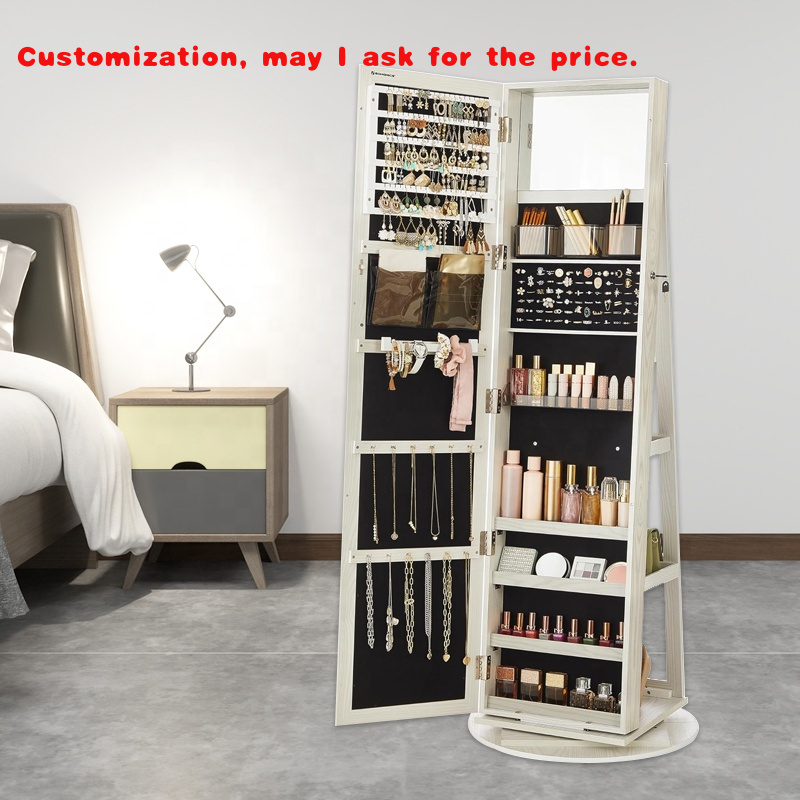 กระจกแต่งตัวแบบตั้งพื้น หมุนได - Body Jewelry Storage บทวิจารณ์และราคา