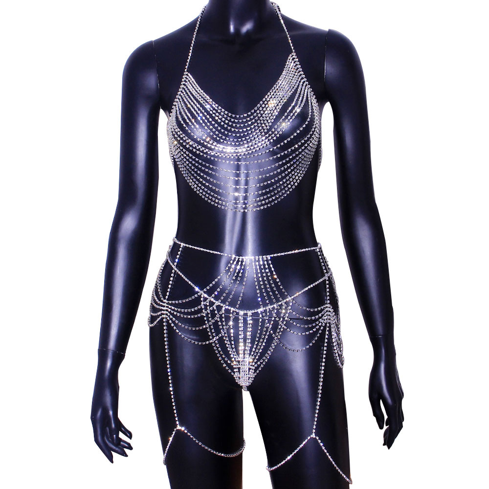 เซ็กซี่ Body CHAIN เอวคริสตัลบ - Body Jewelry Chest บทวิจารณ์และราคา