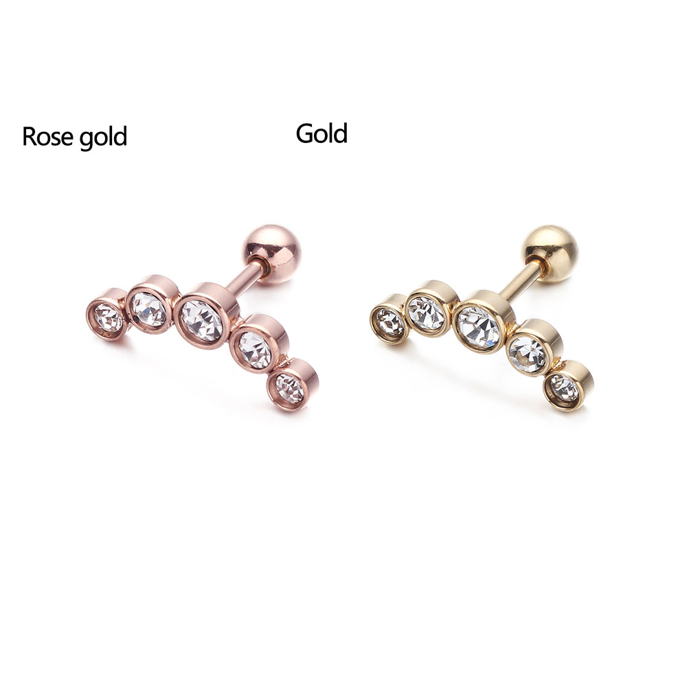 ต่างหูแฟชั่นสแตนเลสแท้ 16G แบบ - Body Jewelry Ear Piercing บทวิจารณ์และราคา