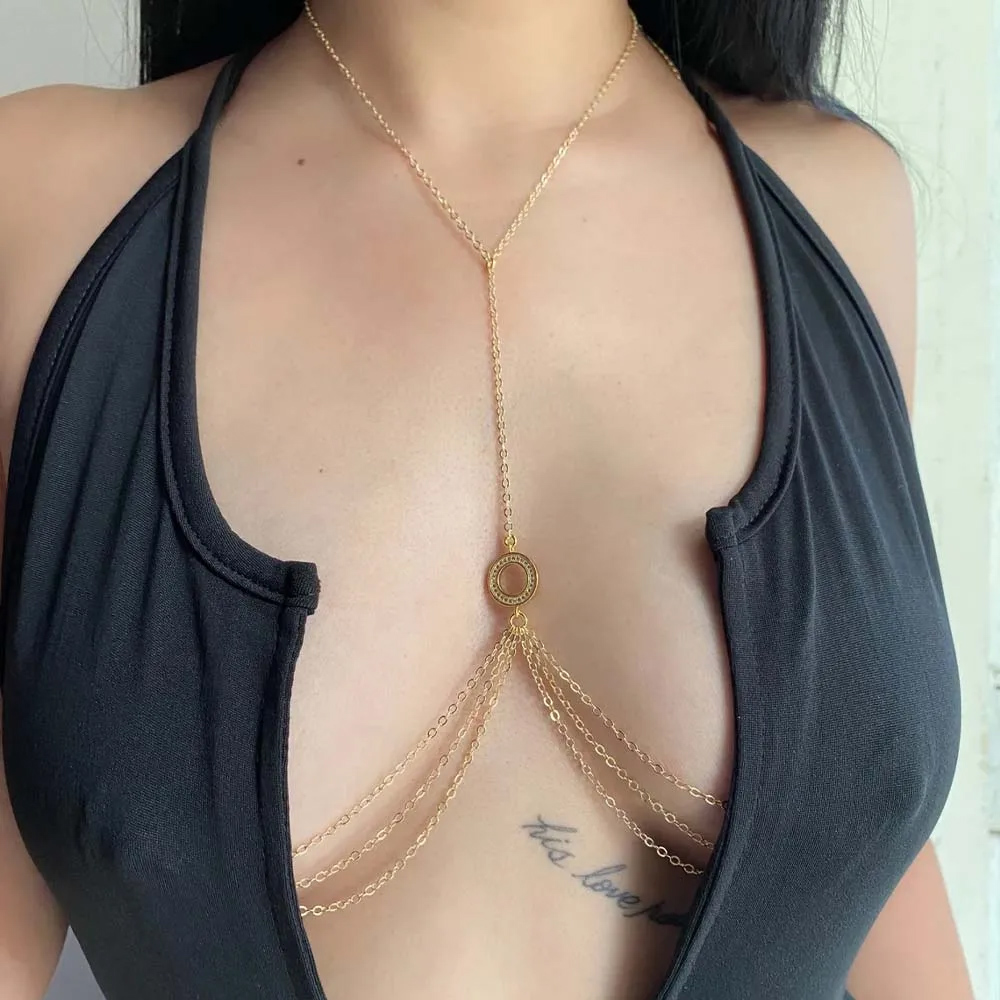 Hollow รอบจุกนมโซ่ไม่เจาะเครื่ - Body Jewelry Nipple Chain บทวิจารณ์และราคา