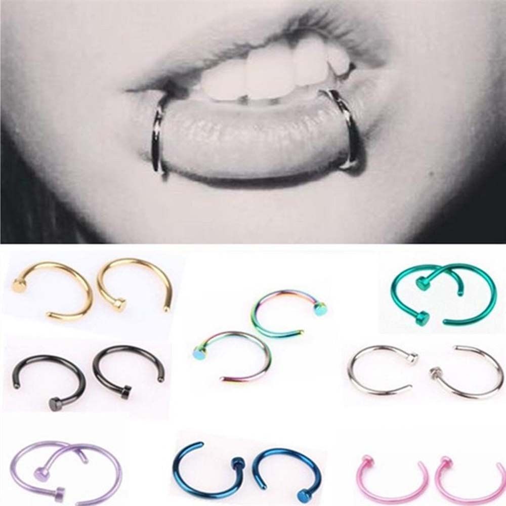 10 ชิ้น ต่างหูสแตนเลสบางสำหรับ - Body Jewelry Lip Ring บทวิจารณ์และราคา