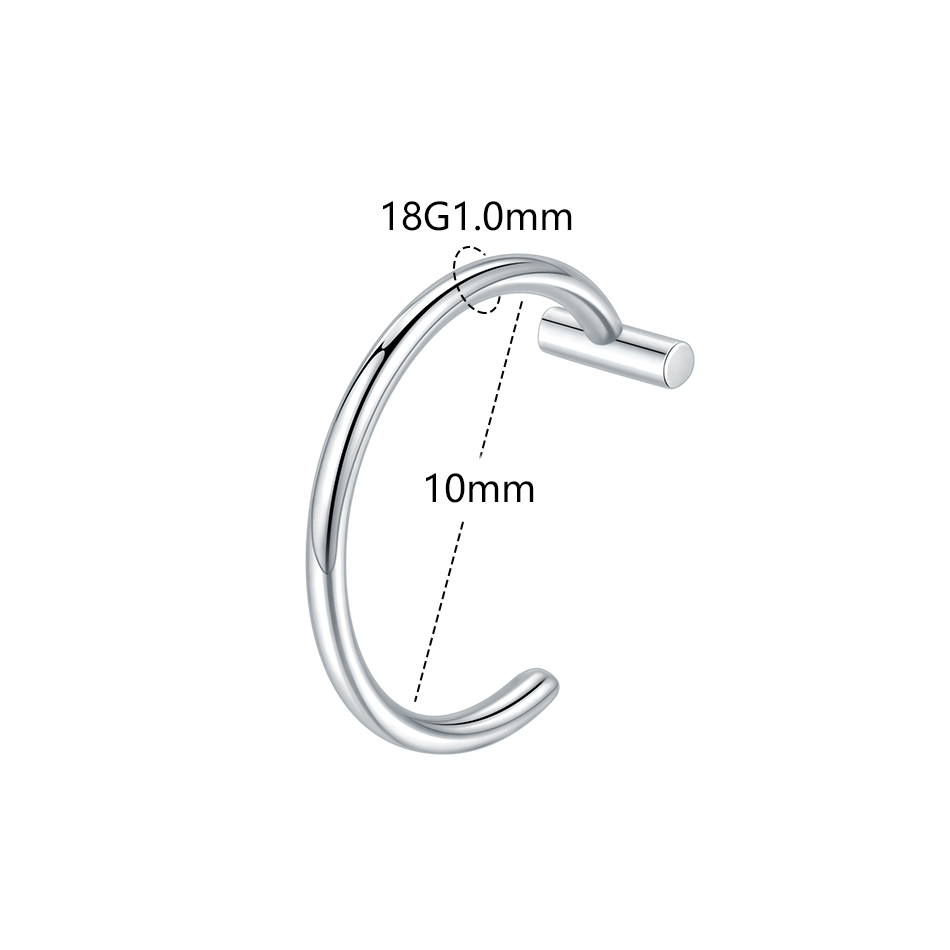 1PC สแตนเลสสตีลแหวนจมูกปลอม Ho - Body Jewelry Lip Ring บทวิจารณ์และราคา