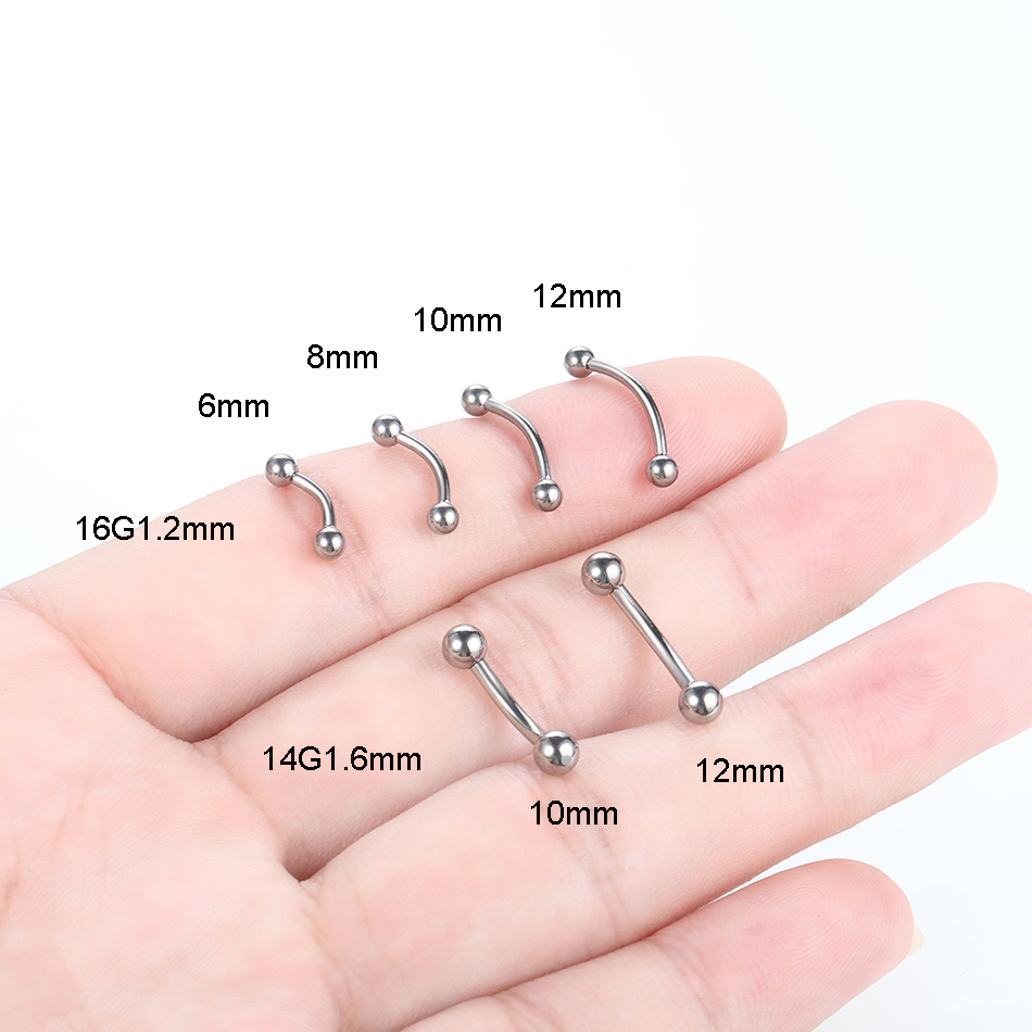 1 PC ไทเทเนียมเจาะโค้ง Barbell - Rook Curved Barbell บทวิจารณ์และราคา