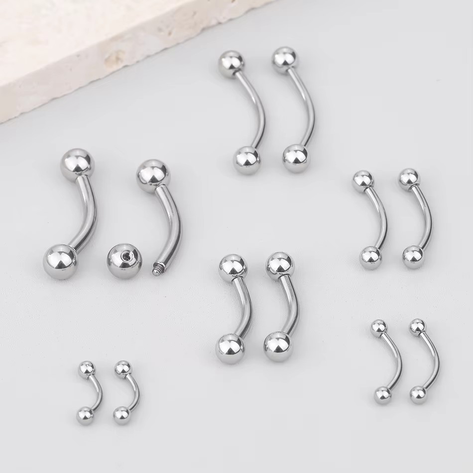 1 PC ไทเทเนียมเจาะโค้ง Barbell - Rook Curved Barbell บทวิจารณ์และราคา