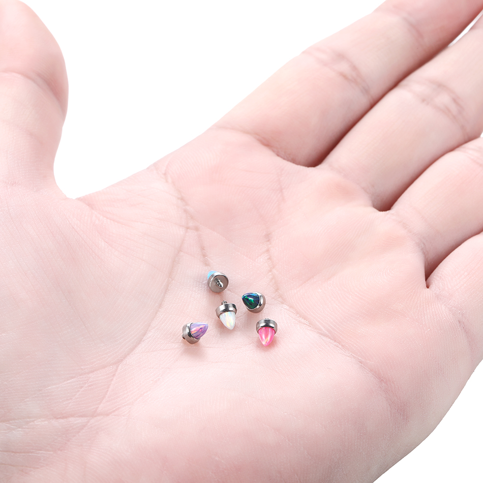 1PC ไทเทเนี่ยม Claw Set โอปอล  - Rook Curved Barbell บทวิจารณ์และราคา