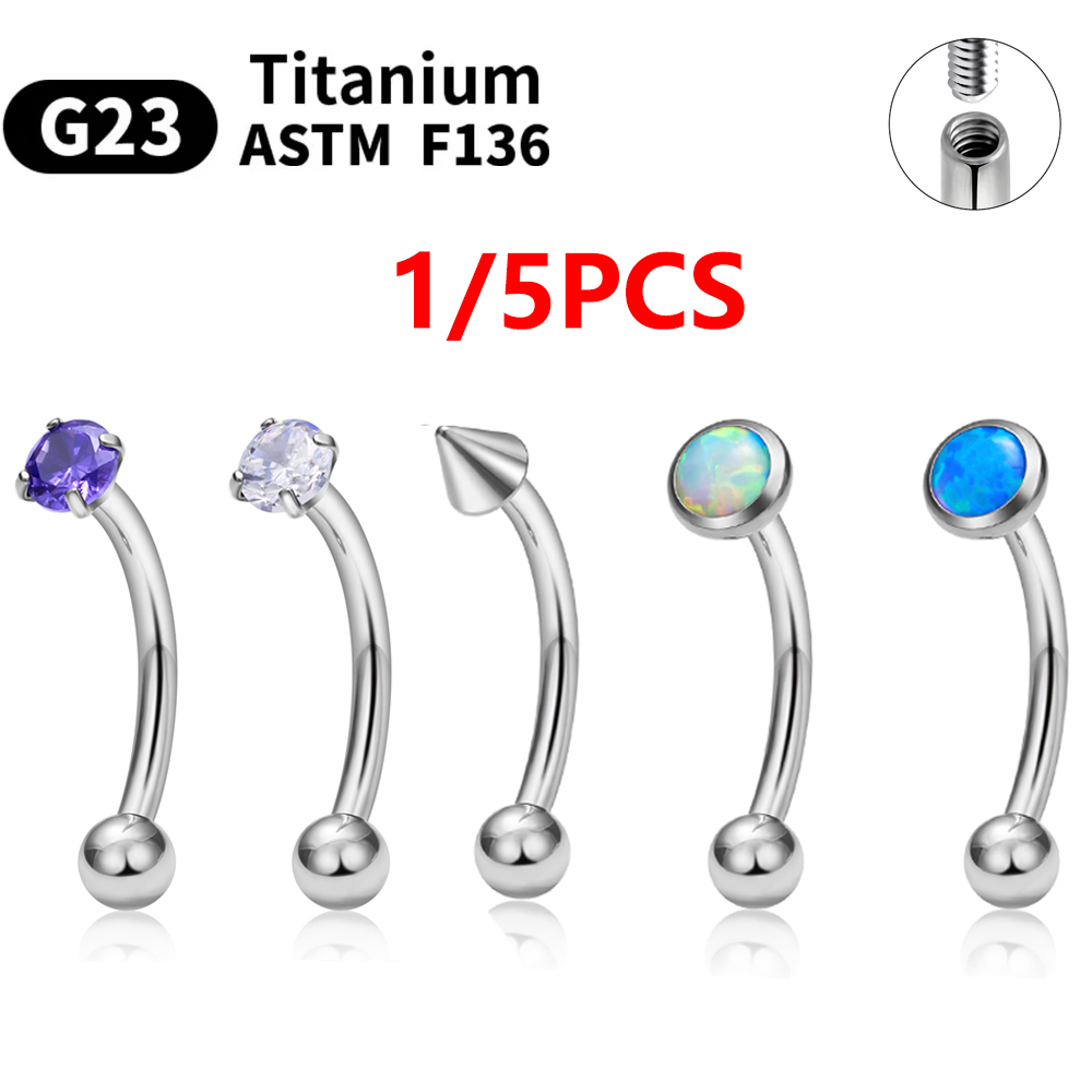 1/5 ชิ้น ASTM F136 ไทเทเนียม บ - Rook Curved Barbell บทวิจารณ์และราคา