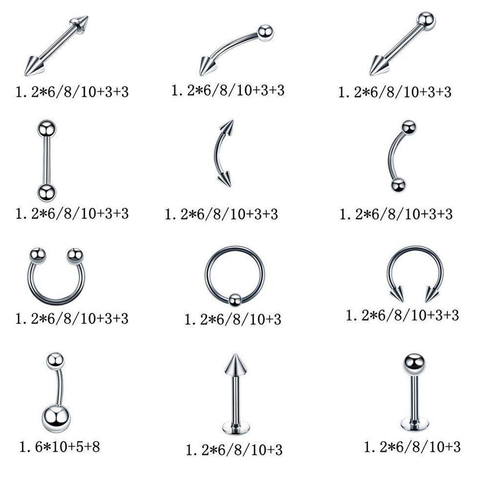 ชุดเครื่องประดับเจาะจมูกสแตนเล - Body Jewelry Ideas บทวิจารณ์และราคา