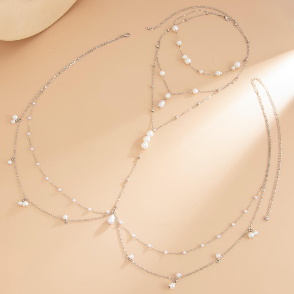 สร้อยคอไข่มุกเทียมหลายชั้น สร้ - Body Jewelry Chest บทวิจารณ์และราคา