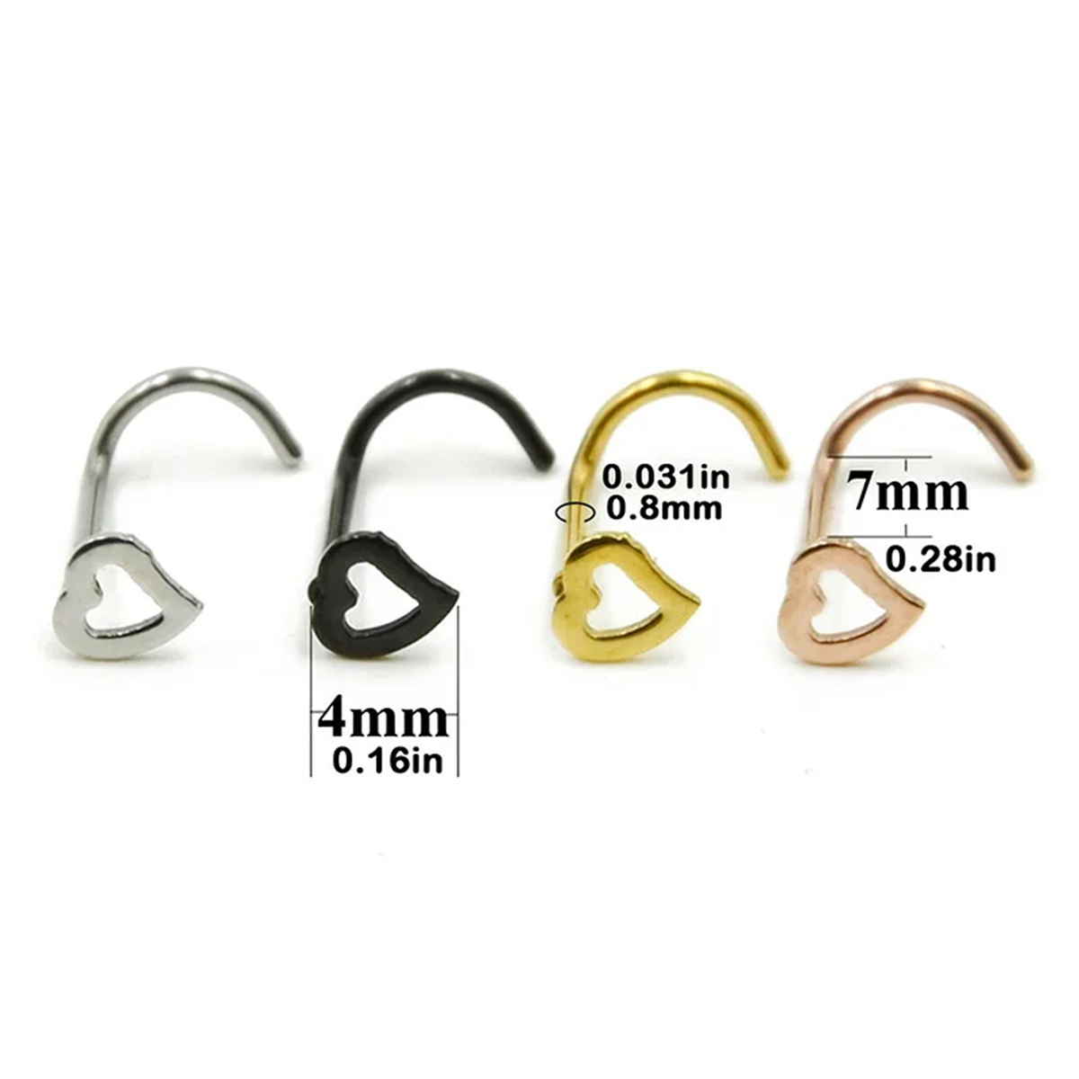 EVISPOL ชุดเครื่องประดับจมูกสแ - Body Jewelry Metal Types บทวิจารณ์และราคา