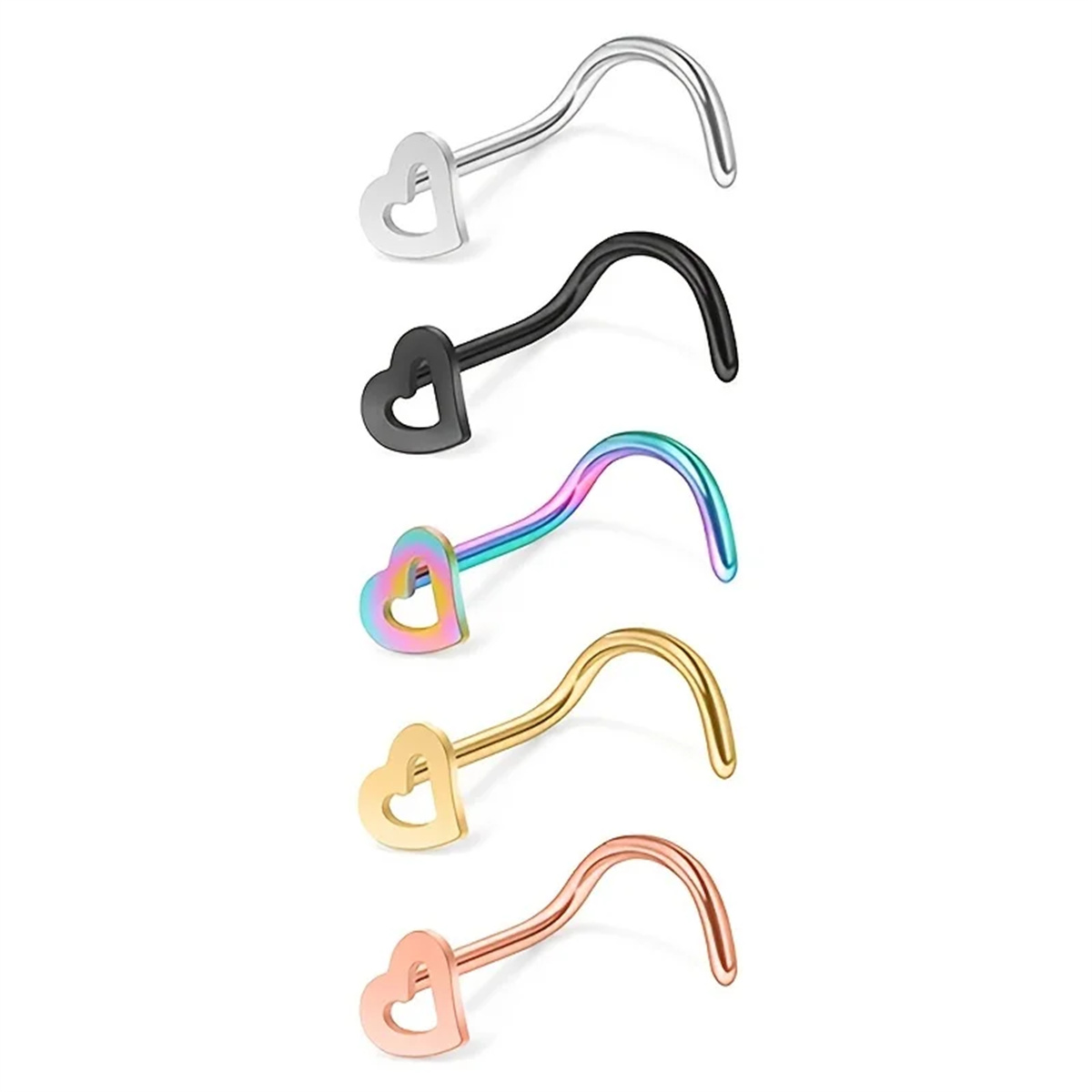 EVISPOL ชุดเครื่องประดับจมูกสแ - Body Jewelry Metal Types บทวิจารณ์และราคา