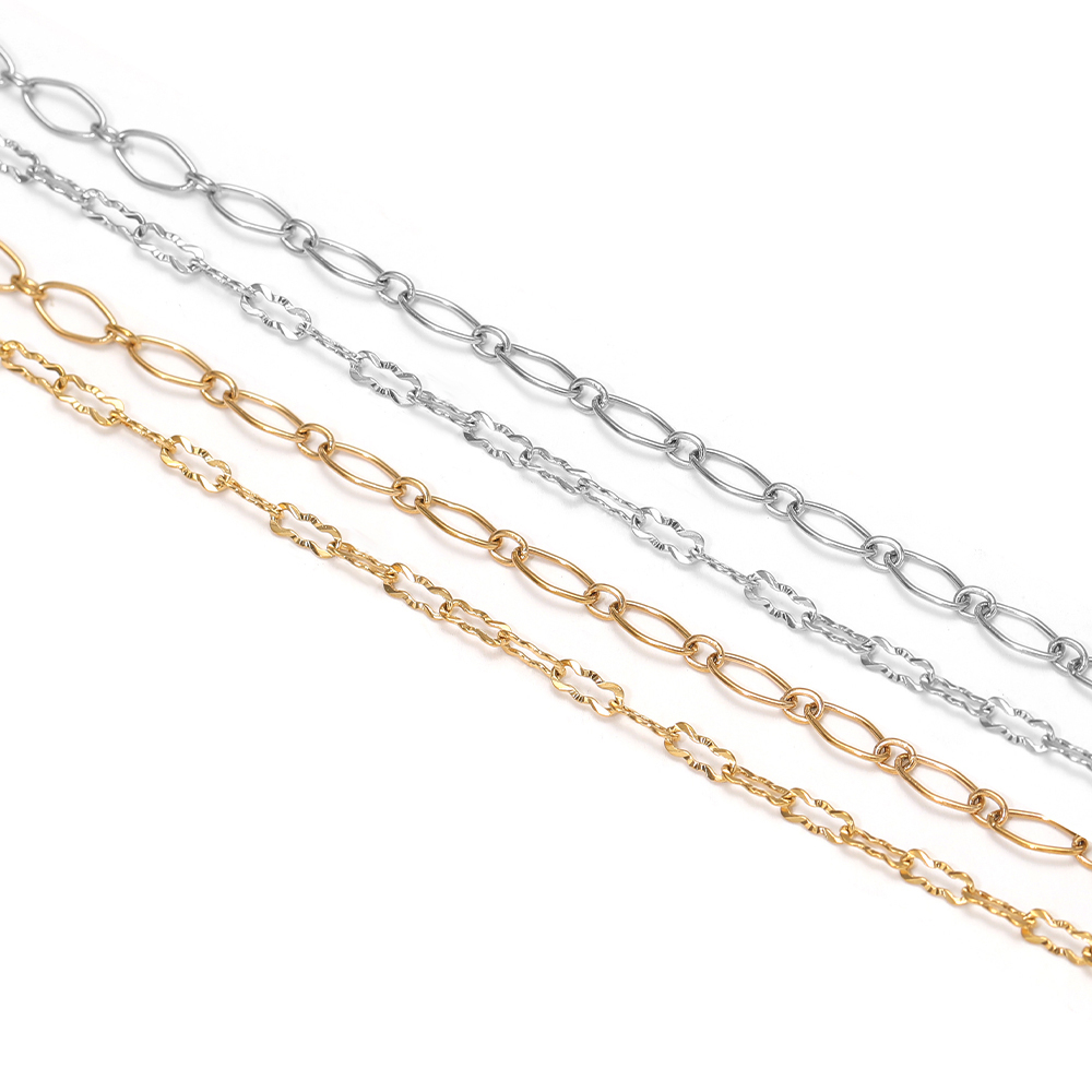 โซ่สแตนเลสสตีลลายนูนรูปทรงข้าว - Body Jewelry Bulk บทวิจารณ์และราคา